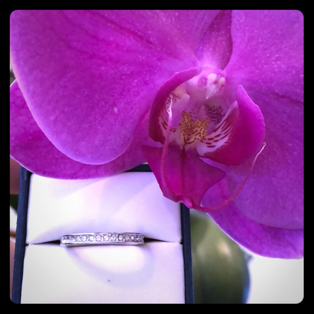 Swarovski wedding band.